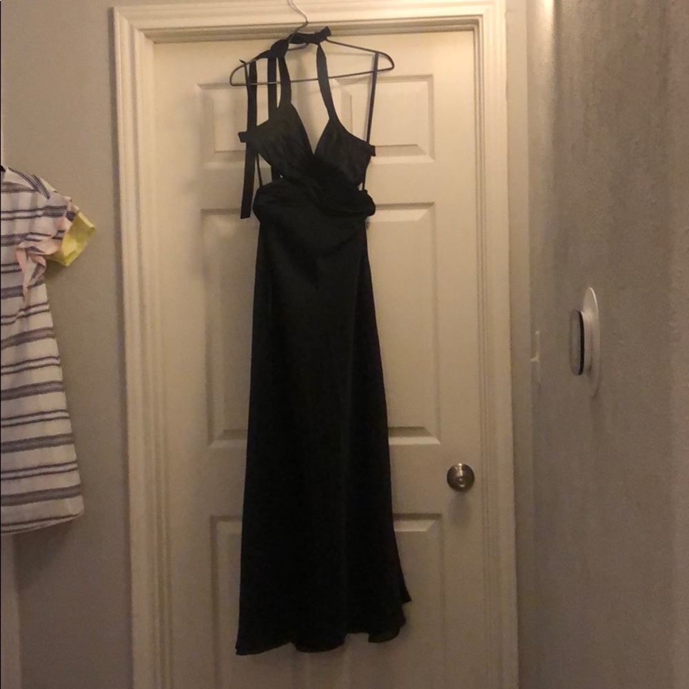 BCBG size 6 black formal dress with side cutouts